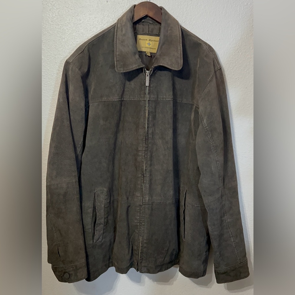 Y2K Boston Harbour Genuine Leather Jacket Size XL - Picture 4 of 15